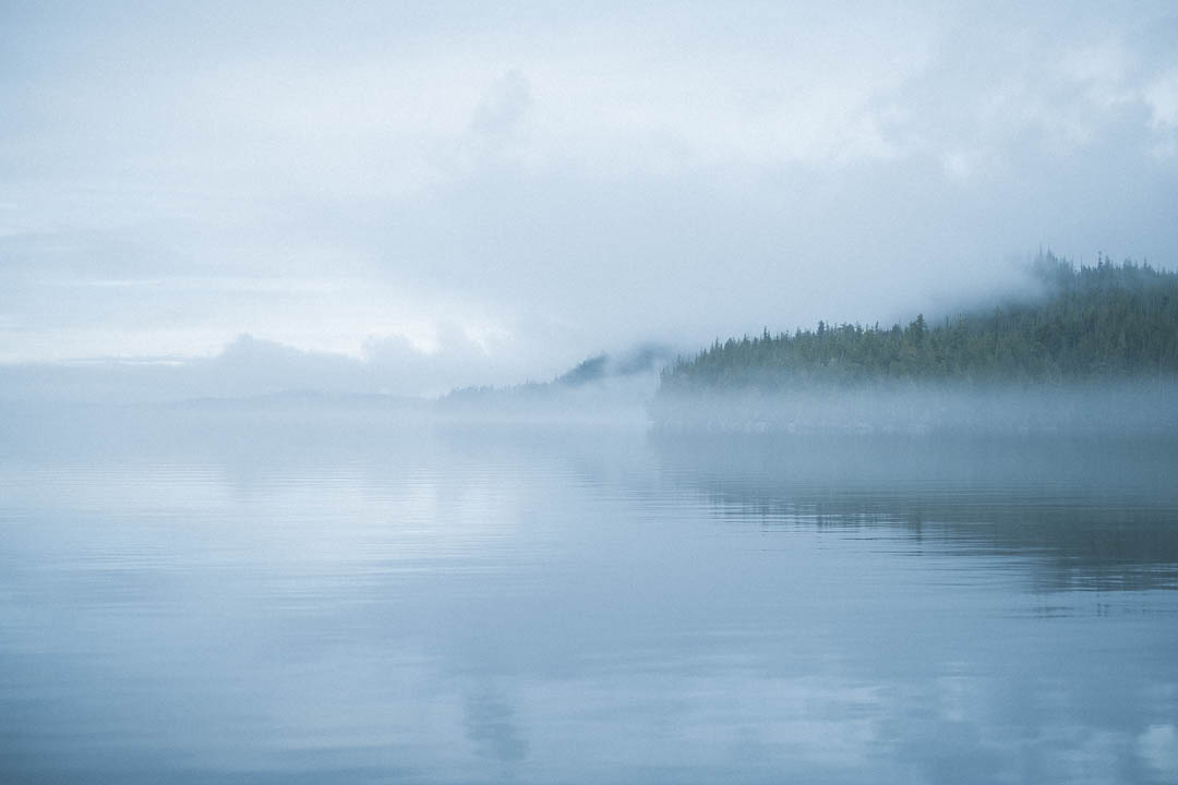 Sailing between Dickson Island and Popplewell Point, Inside Passage